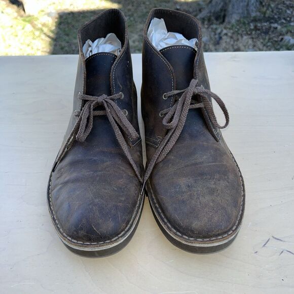 Clarks Bushacre Chukka Boots Men’s 11.5M Leather Brown Lace-Up main image 4